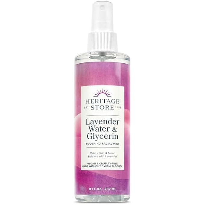 Heritage STORE PRODUCTS LAVENDER WATER AND GLYCERIN MOISTURISER, 8 FL OZ (PACK OF 1) - Image 1
